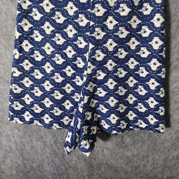 Zara Trafaluc Romper S Deep V Neck Sleeveless‎ Knit Pinafore Mod Retro Hippie - Picture 3 of 9